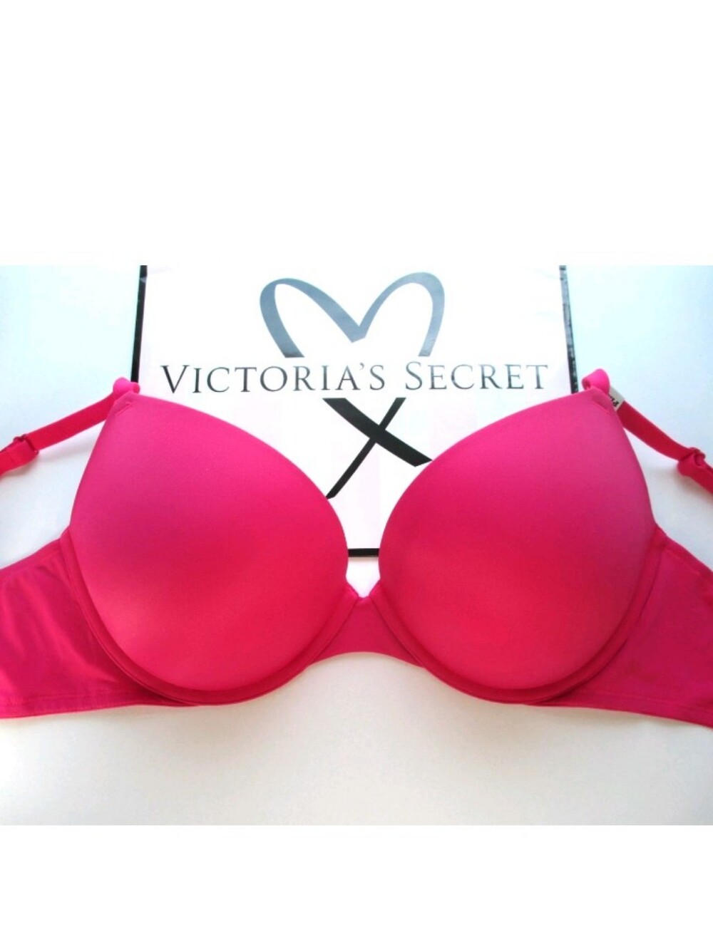 VICTORIA'S SECRET PINK Super Push-Up Bra 34A 34B 40B Pink NWT Add 1.5 Cups VS
